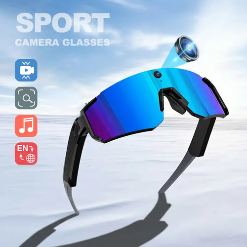 🎥 2K Smart Sports Sunglasses | Built-in Camera Bluetooth Audio & AI Assistant