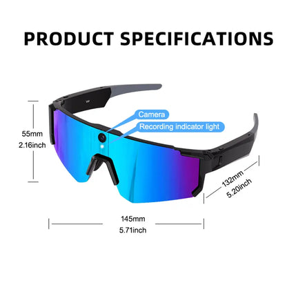 🎥 2K Smart Sports Sunglasses | Built-in Camera Bluetooth Audio & AI Assistant