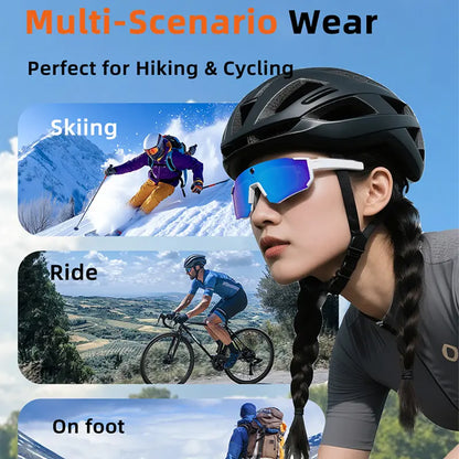 🎥 2K Smart Sports Sunglasses | Built-in Camera Bluetooth Audio & AI Assistant